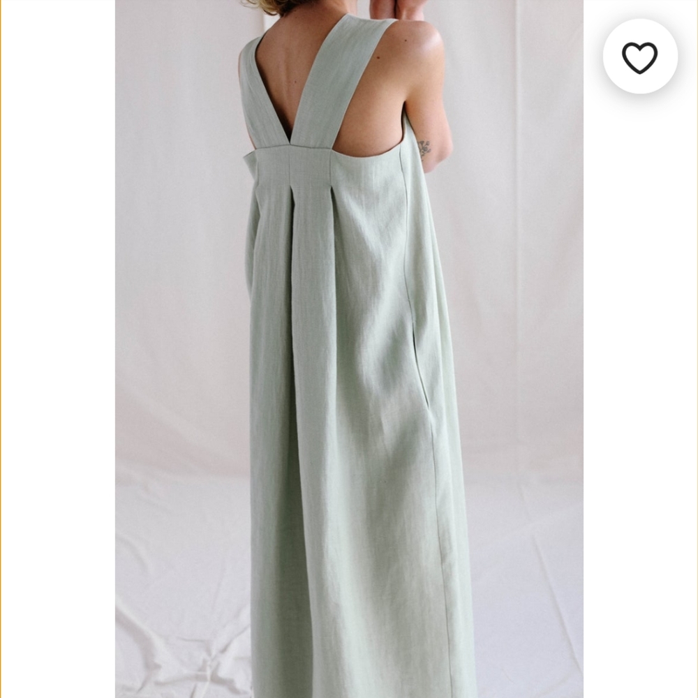 ManInTheStudio Origami Dress XS Sage Green BNWT